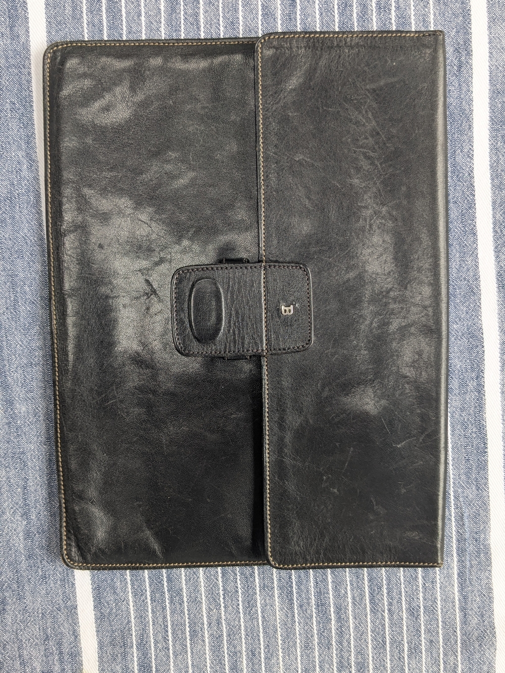 Vintage Bally Black Leather Folio